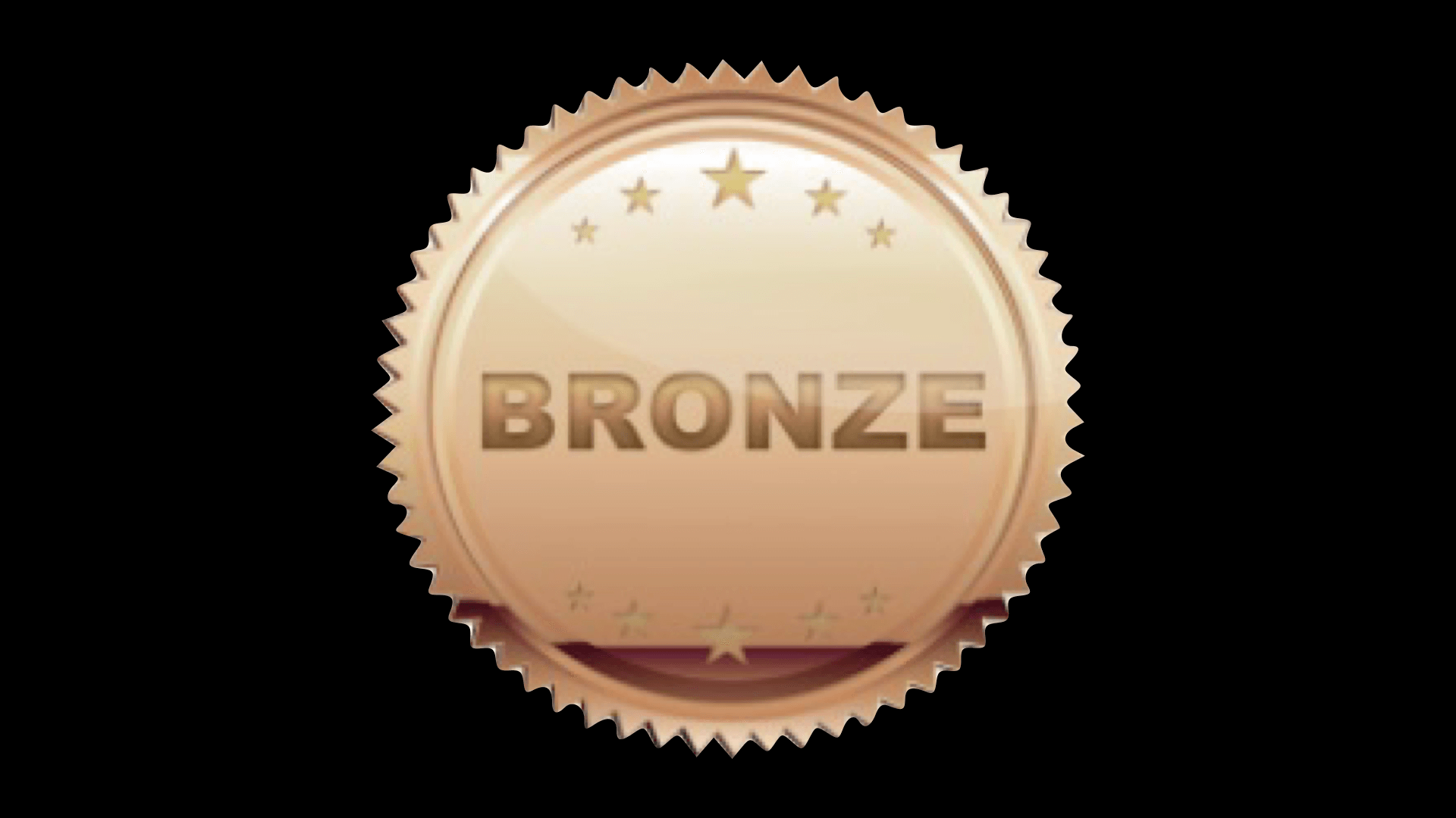 A bronze medal with the word " bronze " on it.