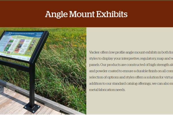 A picture of an angle mount exhibit.